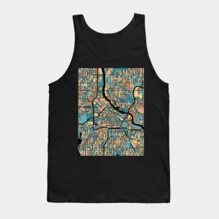 Minneapolis Map Pattern in Mid Century Pastel Tank Top